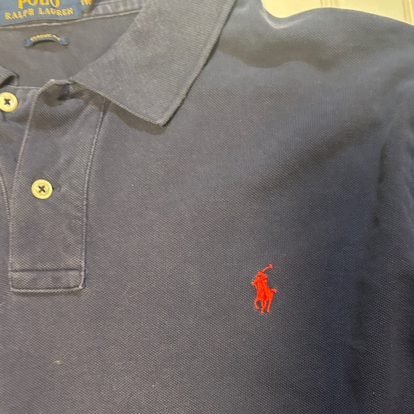 Polo by Ralph Lauren Men's long sleeve Navy Polo Shirt size XXL - Picture 3 of 5